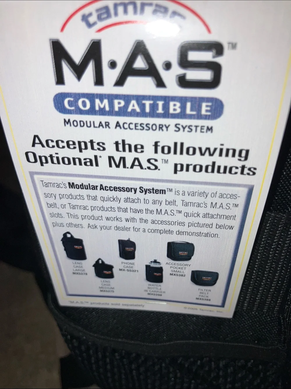 Tamrac Camera Backpack #5371-BlackAdjustable-Customizable-Approx. 13”x 10”